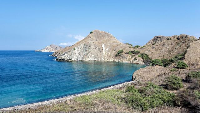 The three bays of Padar island in Komodo national park