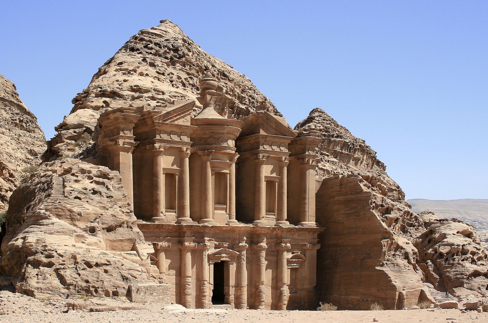 The facade of the Monastery (Ad Deir) at Petra